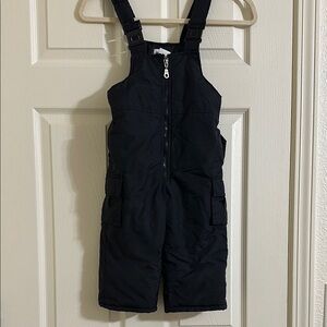 Children's Black Snow Bib Overalls